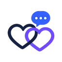 Couple and Friends Quiz hearts icon